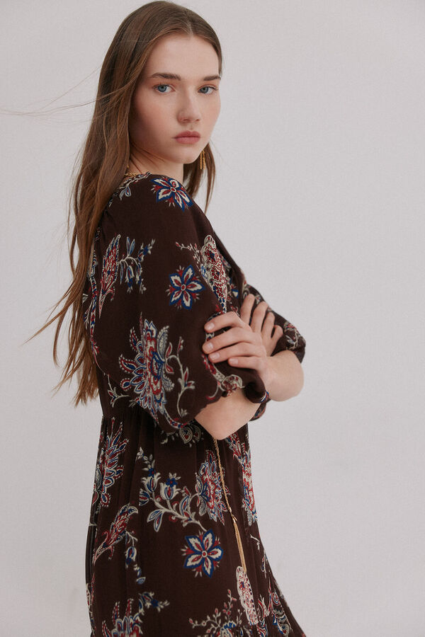 Hoss Intropia Adela. Vestido estampado Castanho