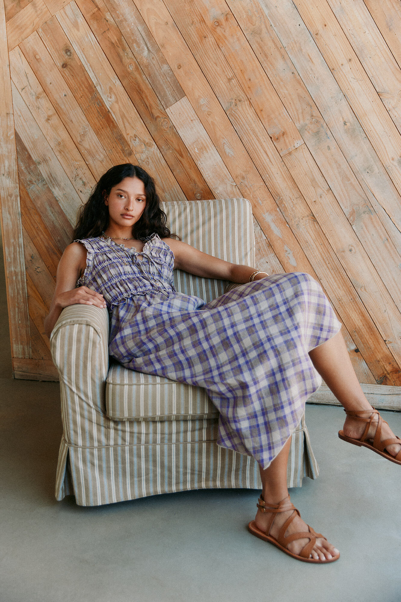 Hoss Intropia Ashley. Vestido xadrez