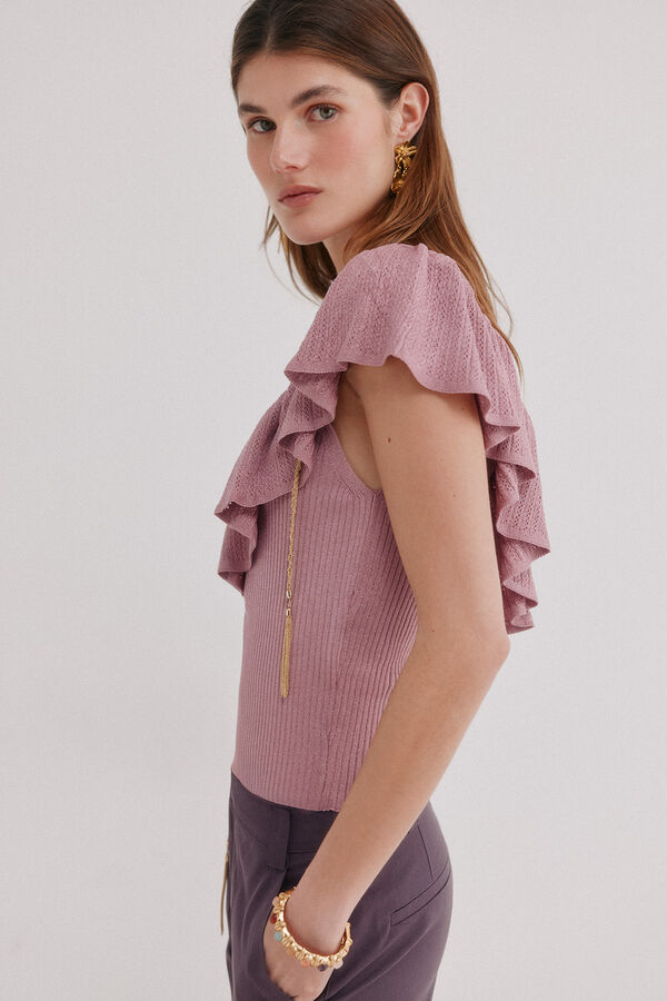 Hoss Intropia Inna. Top com folho Subiu