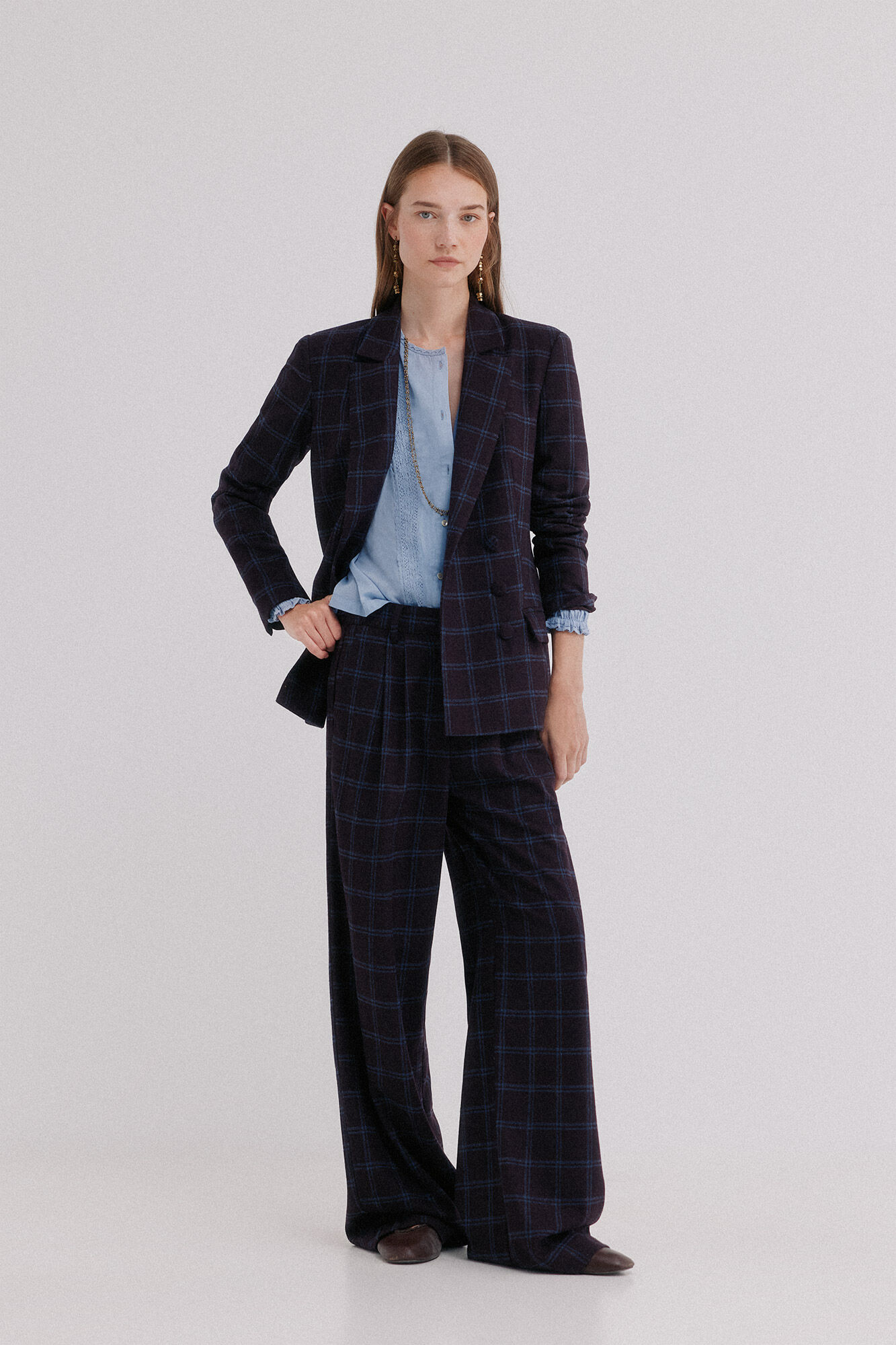 Hoss Intropia Emerald. Blazer cuadros