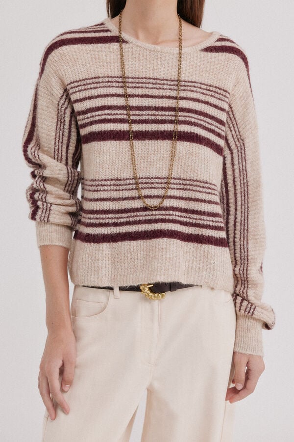 Hoss Intropia Imma.Camisola riscas Khaki