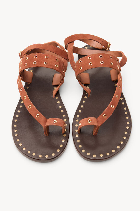 Miren. Sandalias de ante con tachas