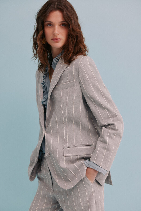 Hoss Intropia Elia. blazer &agrave;s riscas Cinzento