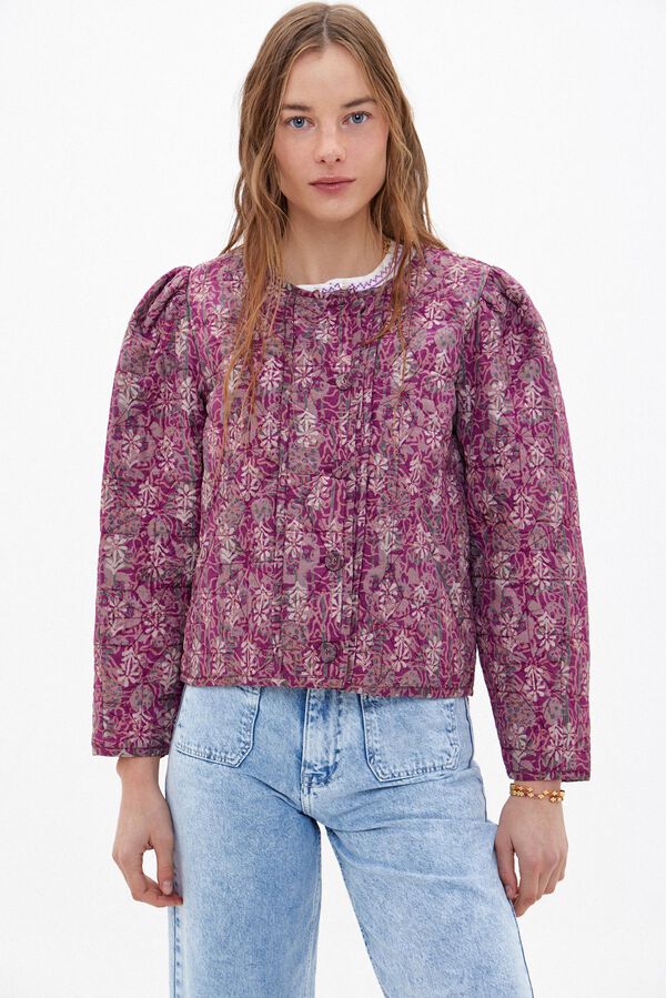 Hoss Intropia Cathy. Printed quilted jacket Purple