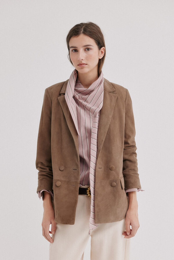 Hoss Intropia Fiore. Chaqueta piel Kaki
