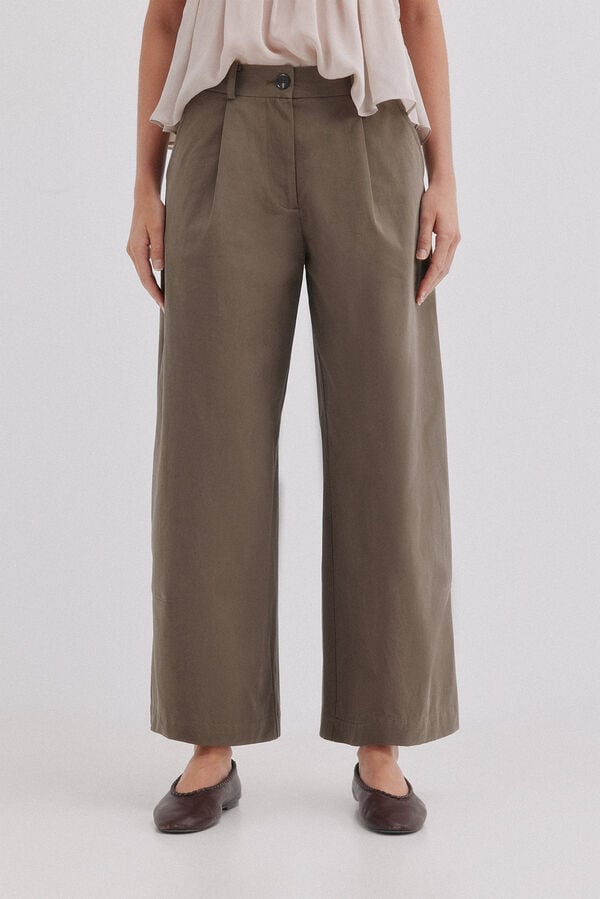 Hoss Intropia Pietra.Cal&ccedil;a com pin&ccedil;as Khaki