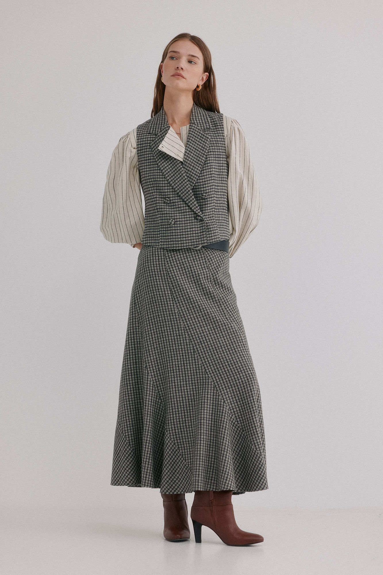 Hoss Intropia Elsa. Colete xadrez