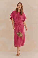 Hoss Intropia Luz. Vestido jaquard Rosa