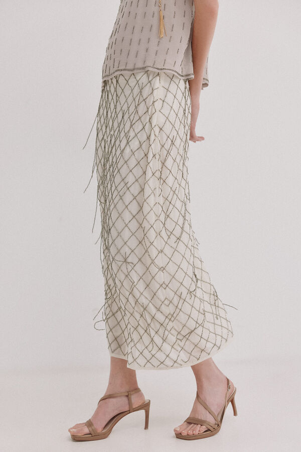 Hoss Intropia Ren&eacute;e. Saia bordada Branco