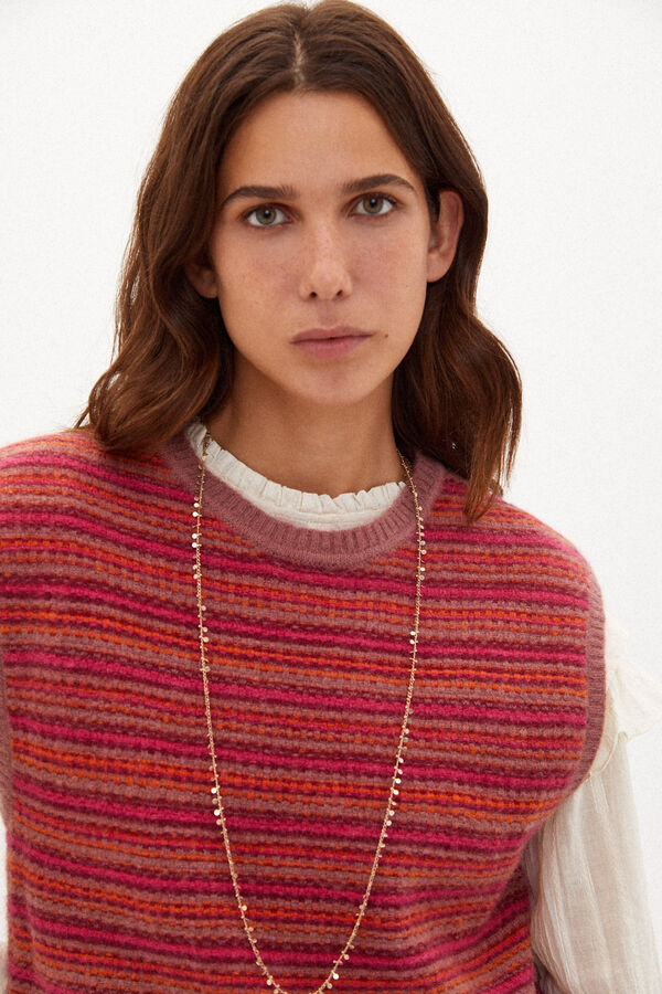 Hoss Intropia Valerie. Striped knit vest Purple