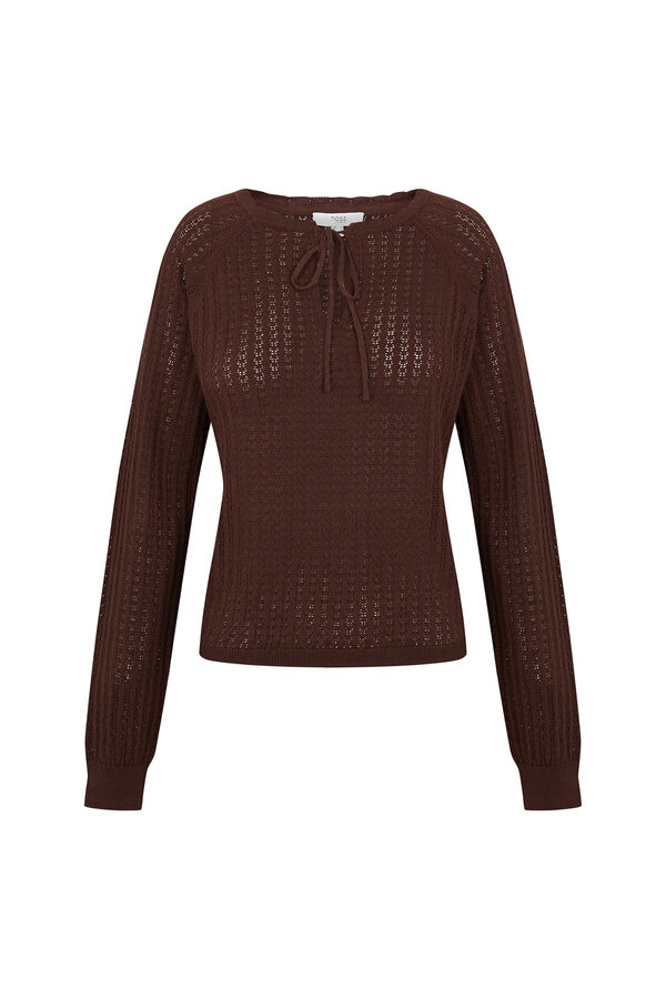 Hoss Intropia Openwork jumper Imala Brown