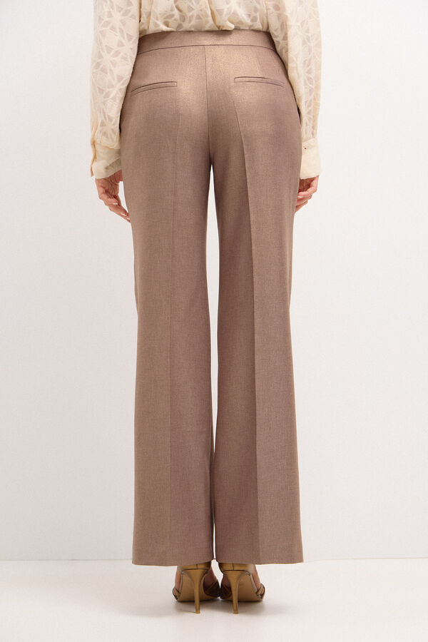 Hoss Intropia Pilar. Wide trousers with lurex Yellow