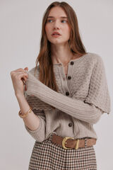 Hoss Intropia Inna. Casaco de malha com capa Beige