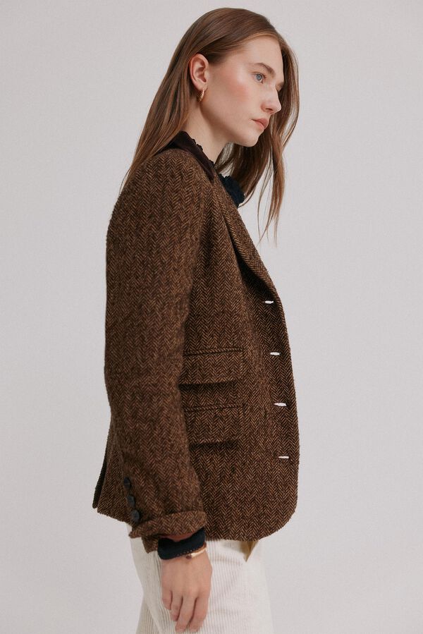 Hoss Intropia Elsa. Blazer espiga Castanho