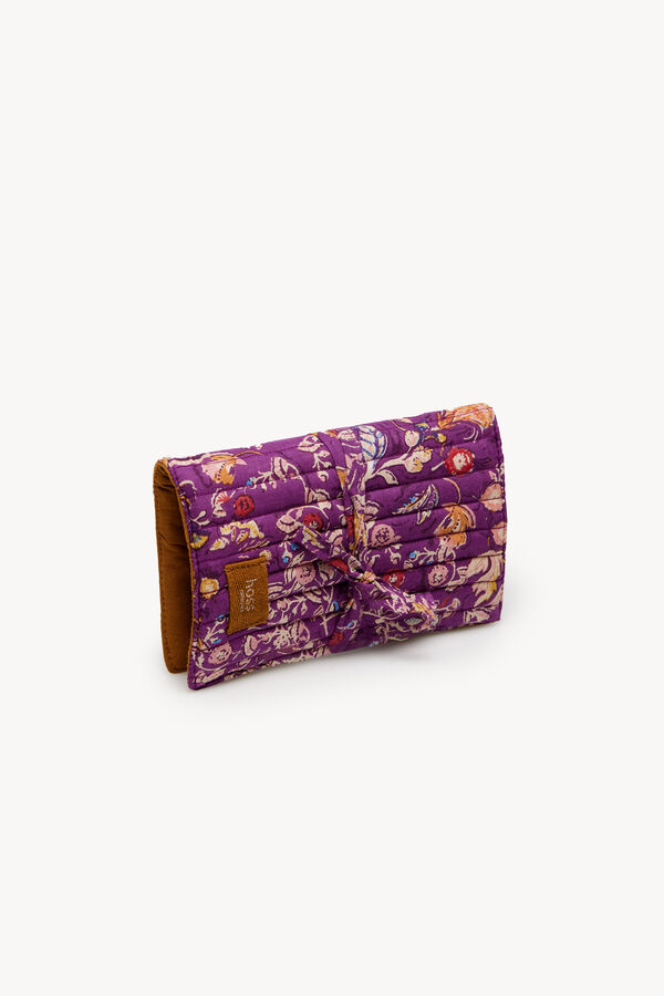 Hoss Intropia Celia. Printed cotton jewellery pouch Gold