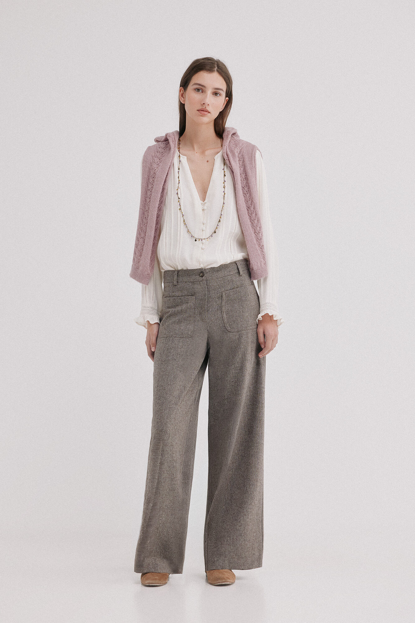 Hoss Intropia Corinne.Blusa fluida de riscas