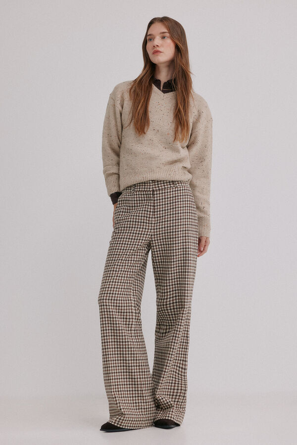 Hoss Intropia Prado. Cal&ccedil;a xadrez Ecru