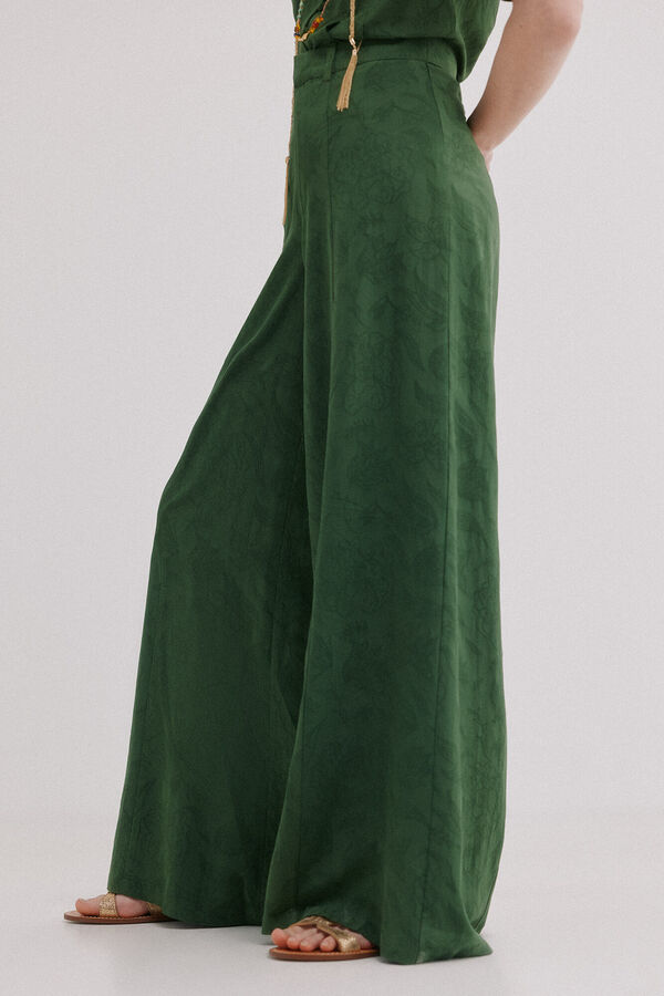 Hoss Intropia Patricia. Pantal&oacute;n tejido jaquard Kaki