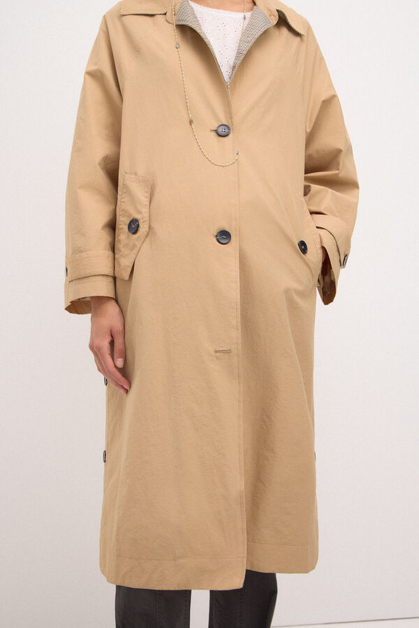 Hoss Intropia Danae. Oversized long trench coat Ivory