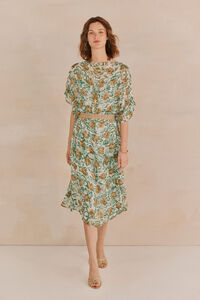 Hoss Intropia Lucileia. Vestido jacquard fluído
