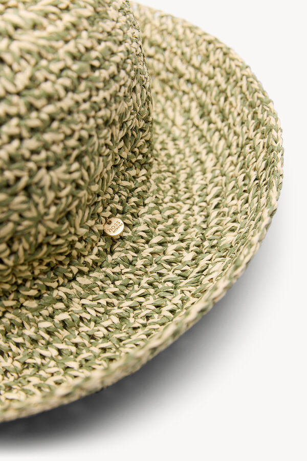 Hoss Intropia Larisa. chap&eacute;u bucket de r&aacute;fia Verde