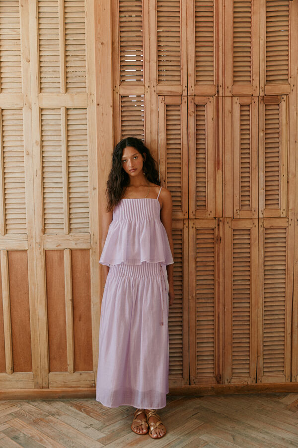 Hoss Intropia Rania. Falda jaretas midi Lila