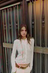 Hoss Intropia Isabel. Top vazado Ecru