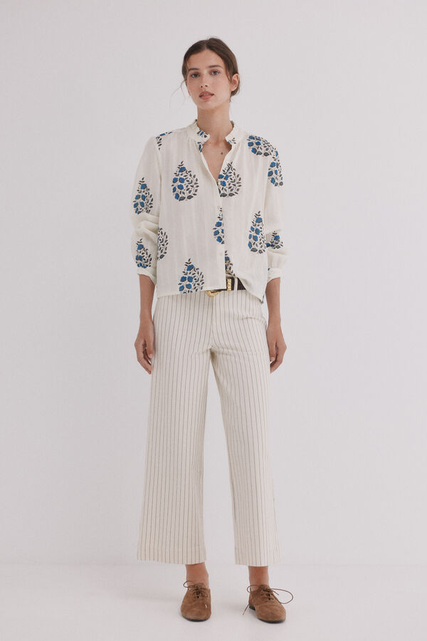 Hoss Intropia Blusa estampada Chanel Ecru
