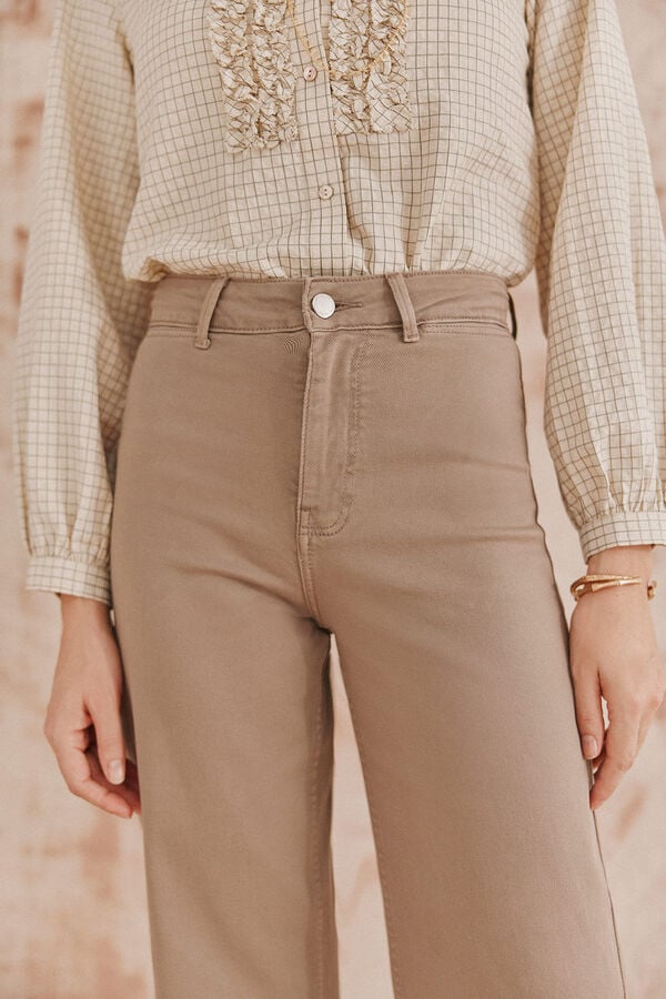 Hoss Intropia Briana. Jeans perna larga Beige