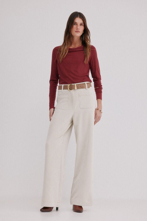 Hoss Intropia Mirta. T-shirt com decote drapeado Granada