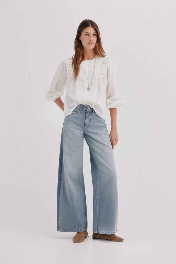 Hoss Intropia Caelia. Blusa fluida Ecru