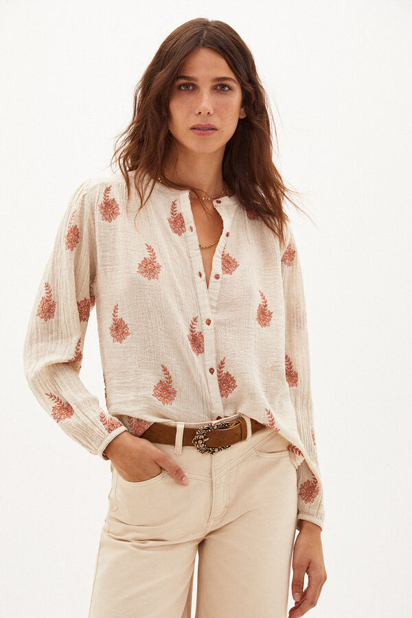 Hoss Intropia Simone. Embroidered country<br>-style blouse Beige