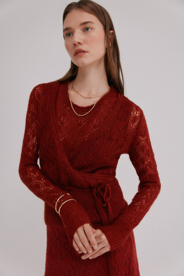 Hoss Intropia Iria. Casaco vazada Vermelho