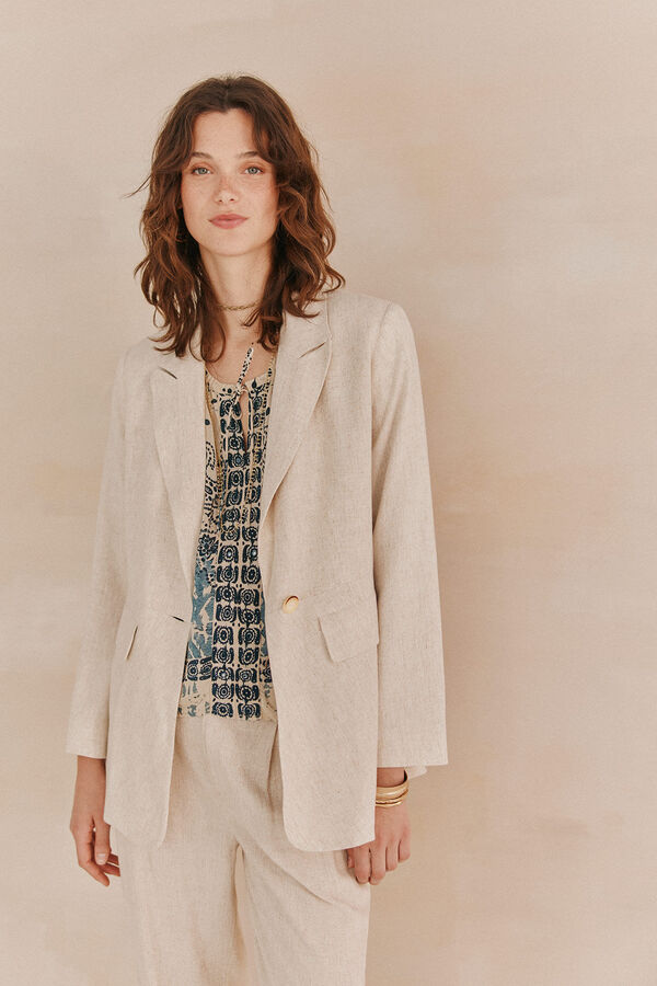 Hoss Intropia Elise. Blazer ajustado Ecru