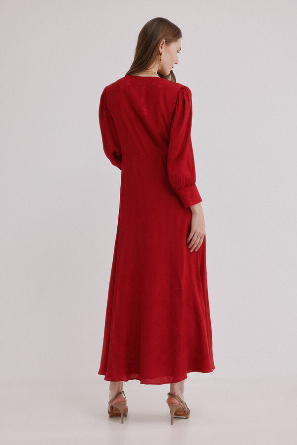 Hoss Intropia Alicia. Vestido de jacquard Vermelho