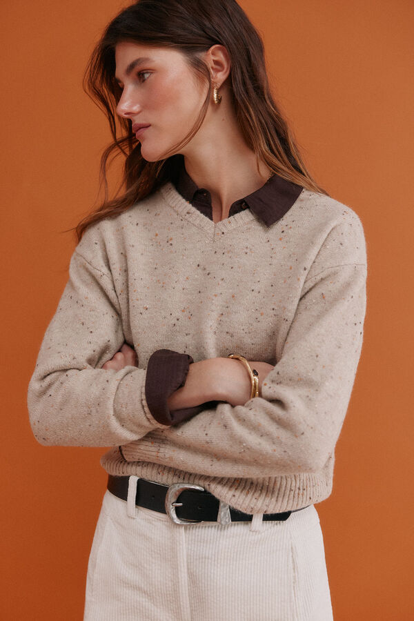 Hoss Intropia Imelda. Camisola mesclado Beige