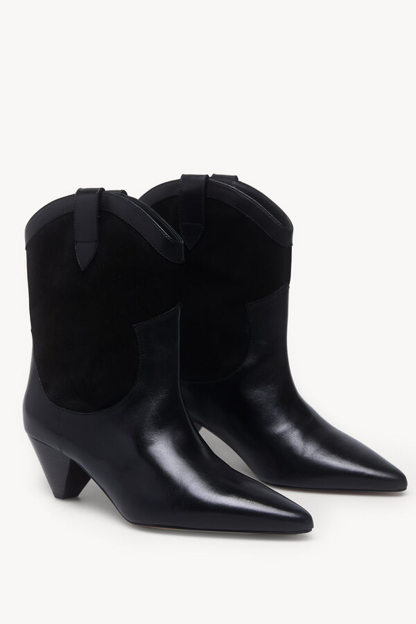 Hoss Intropia Lola. Split leather and nappa ankle boots Black
