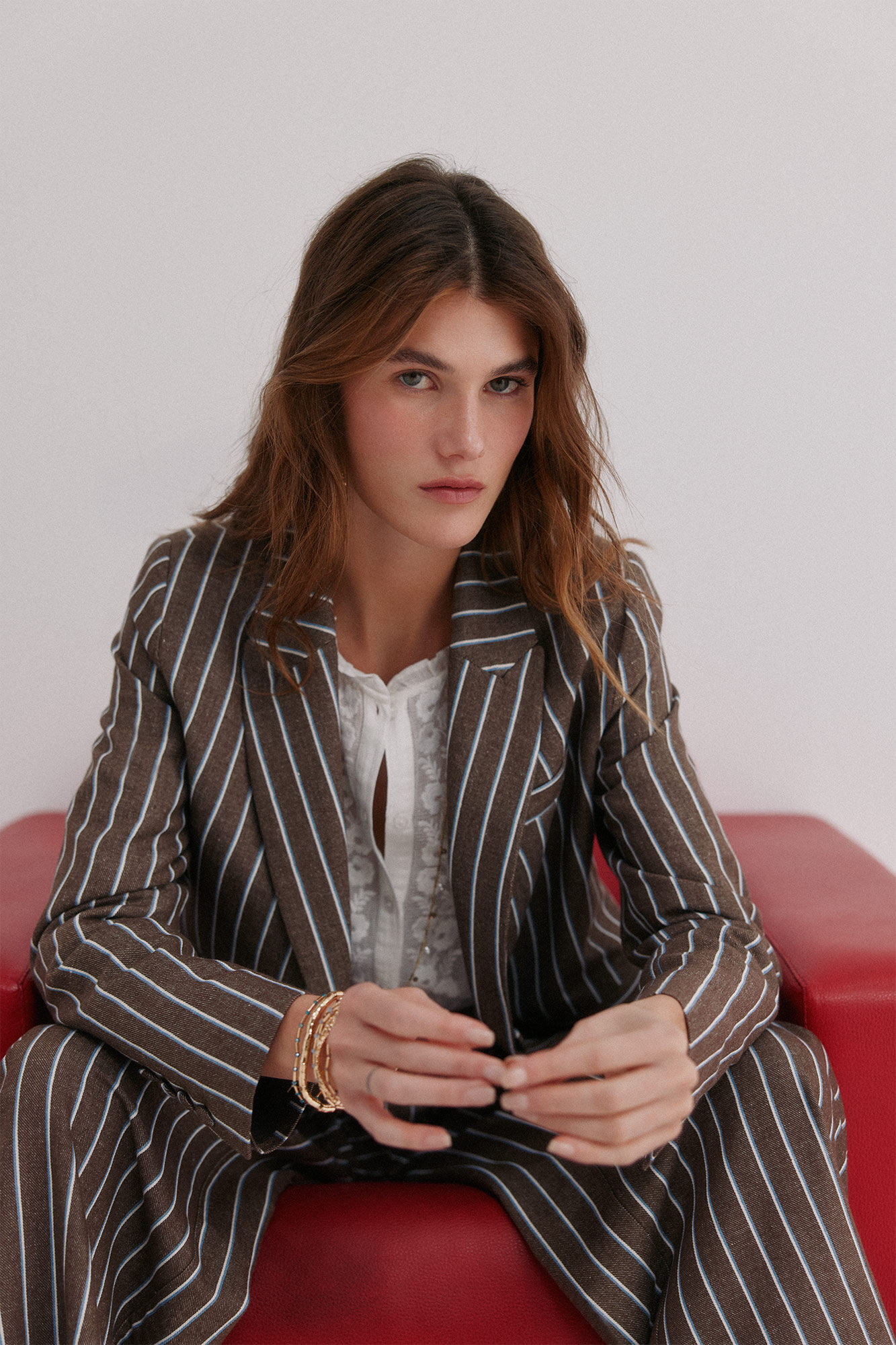 Hoss Intropia Elia. Blazer a rayas