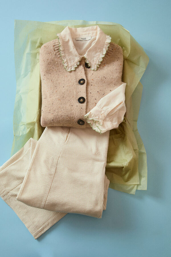 Hoss Intropia Catalina. Blusa rom&acirc;ntica Ecru