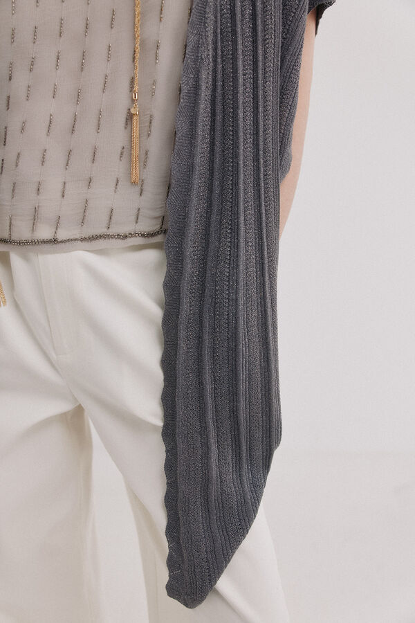 Hoss Intropia Irina. Quimono de tric&ocirc; Cinzento