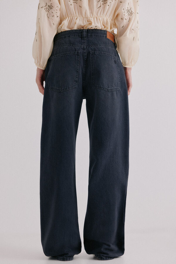 Hoss Intropia Beatriz. Cal&ccedil;a jeans de corte reto Cinzento