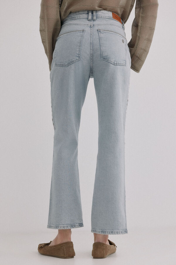 Hoss Intropia Brigitte. Jeans bordado Cinzento