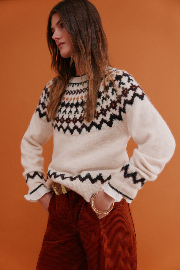 Hoss Intropia Ilma. Camisola grega Beige