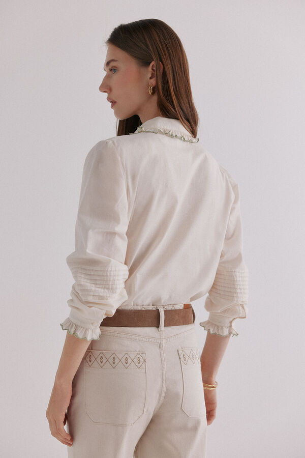 Hoss Intropia Catalina. Blusa romântica Ecru