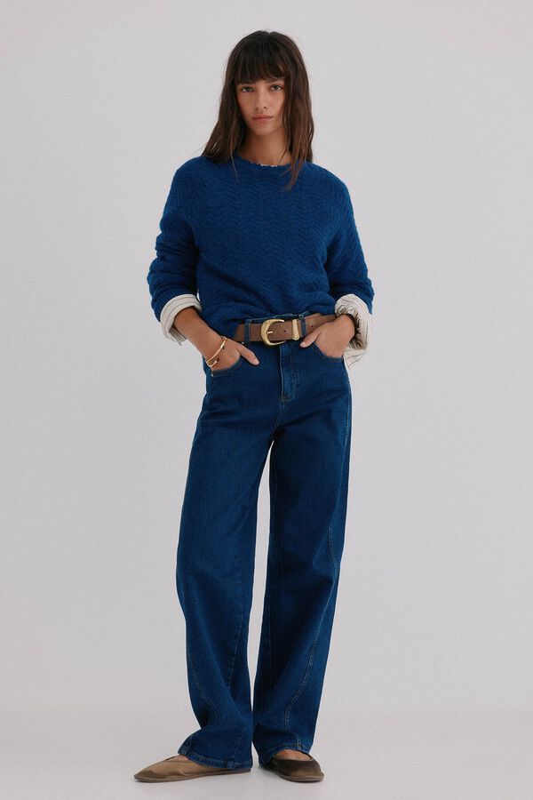 Hoss Intropia Ivonne. Camisola texturizado Azul