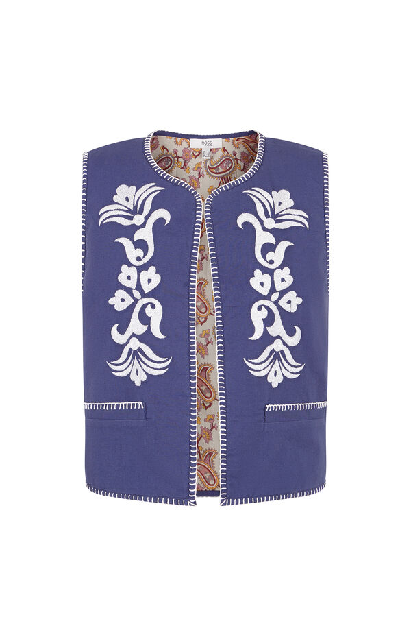 Hoss Intropia Emma. Chaleco boho Azul marino