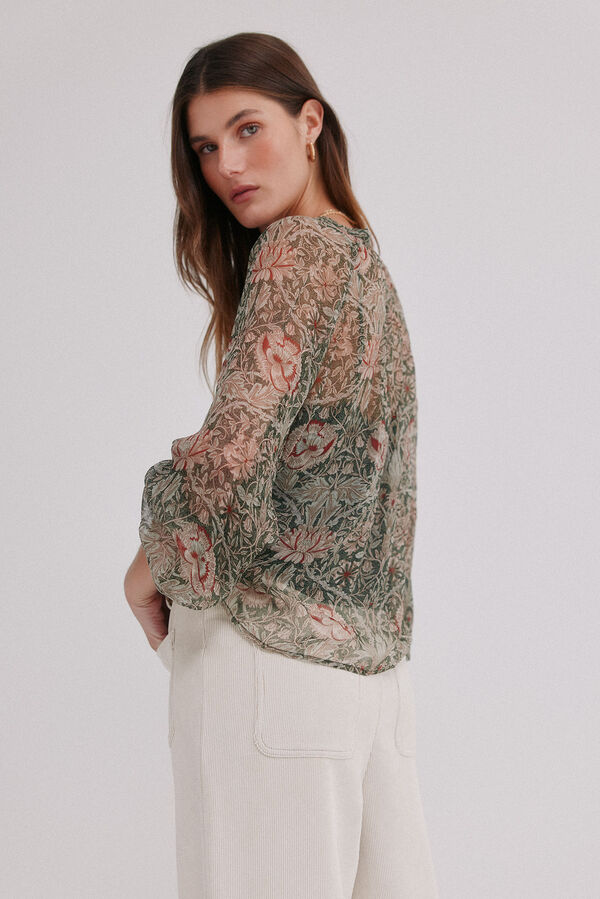 Hoss Intropia Carolina. Blusa estampada Verde