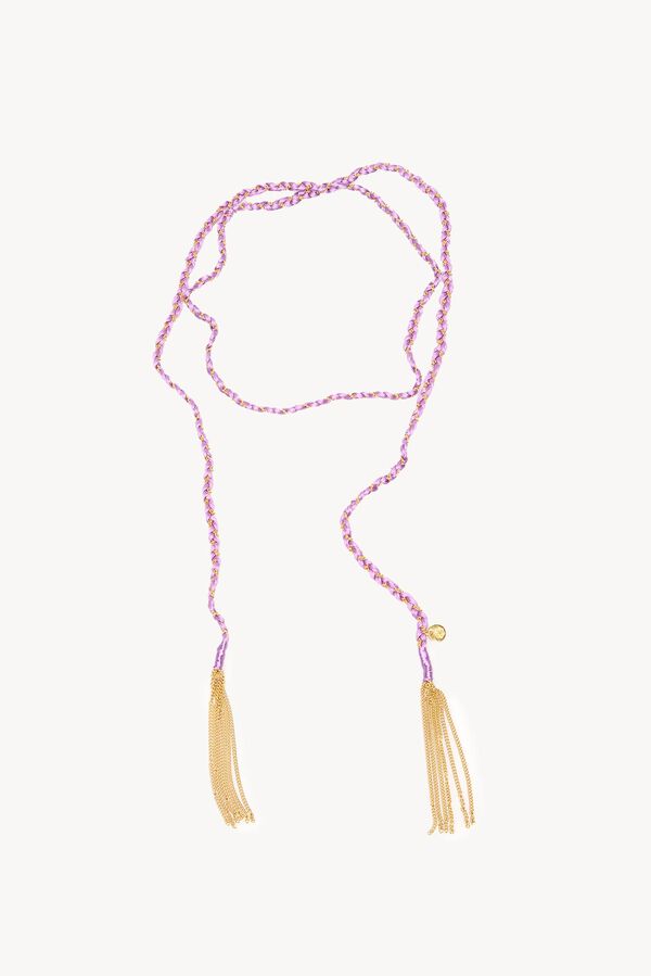 Hoss Intropia Colar longo tran&ccedil;ado Nicole. Dourado