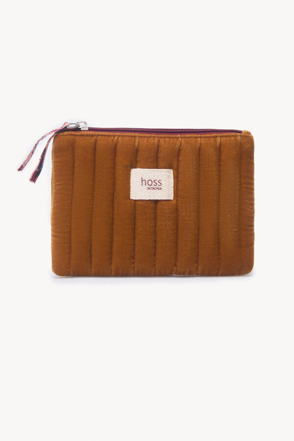 Hoss Intropia Layla.Cartera terciopelo acolchado Dorado