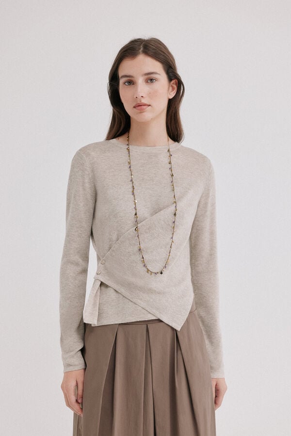 Hoss Intropia Isolde. Camisola cruzada Ecru